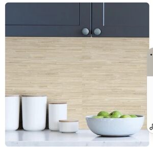 Scott Living 30.75-Sq Ft Natural Vinyl Textured Abstract 3D Adhesive Wallpaper